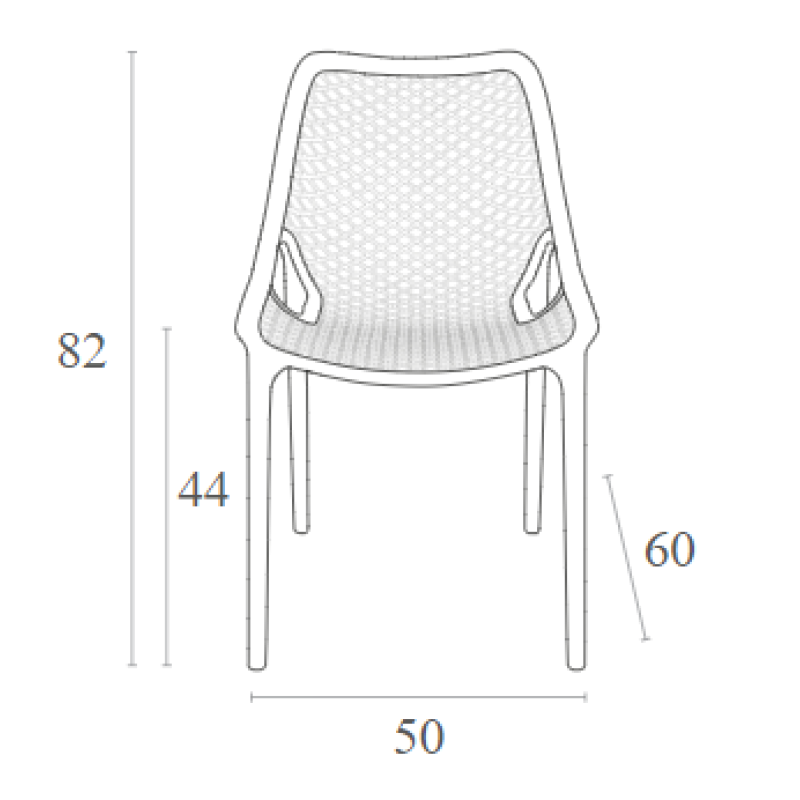 Καρέκλα Art Maison Frederikssund - Yellow (50Χ60Χ82εκ.)