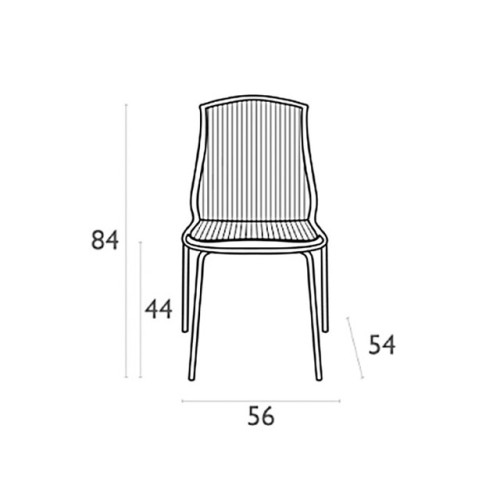 Καρέκλα Art Maison Solbjerg - Clear (50x54x44/84εκ.)