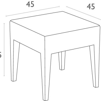 Τραπέζι Art Maison Hedensted - Taupe (45x45x45εκ.)