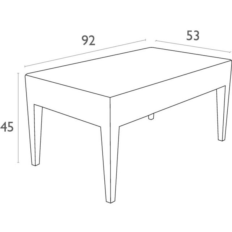 Τραπέζι Art Maison Hedensted - White (92x53x45εκ.)