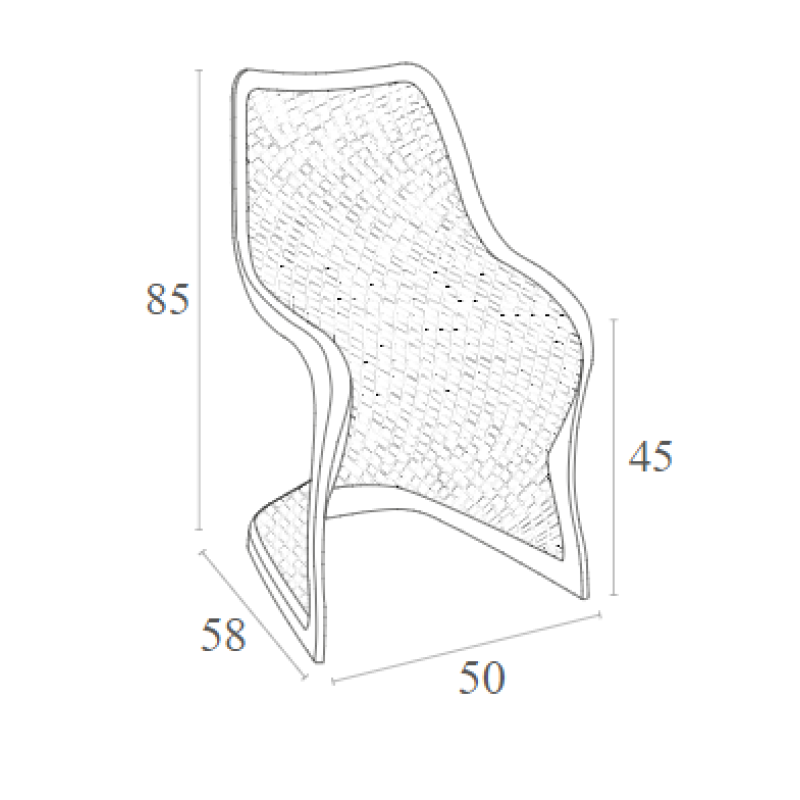 ΚΑΡΕΚΛΑ ART MAISON COALINGA - WHITE (50x58x85εκ.)