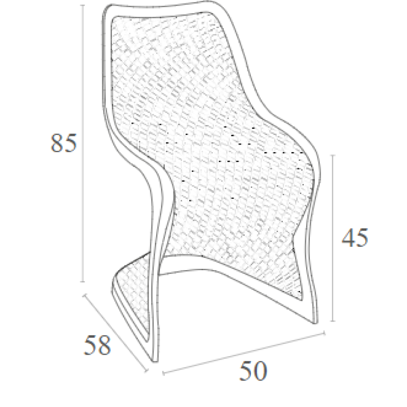 ΚΑΡΕΚΛΑ ART MAISON COALINGA - WHITE (50x58x85εκ.)