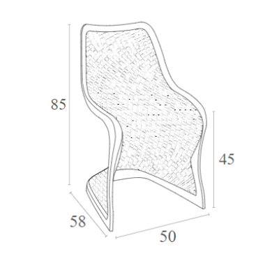 ΚΑΡΕΚΛΑ ART MAISON COALINGA - TABA (50x58x85εκ.)