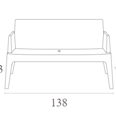 Καναπές Art Maison Stovring - White (138x62x80εκ.)