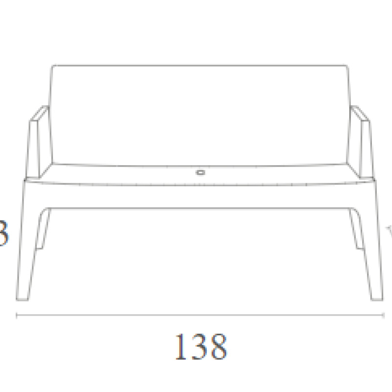 Καναπές Art Maison Stovring - White (138x62x80εκ.)