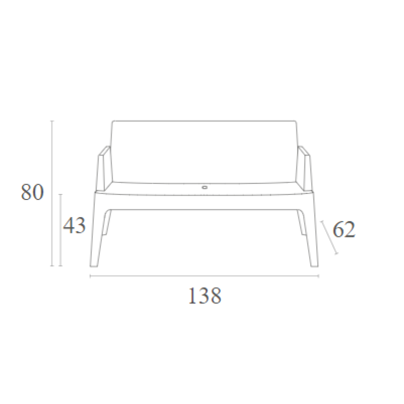 Καναπές Art Maison Stovring - White (138x62x80εκ.)