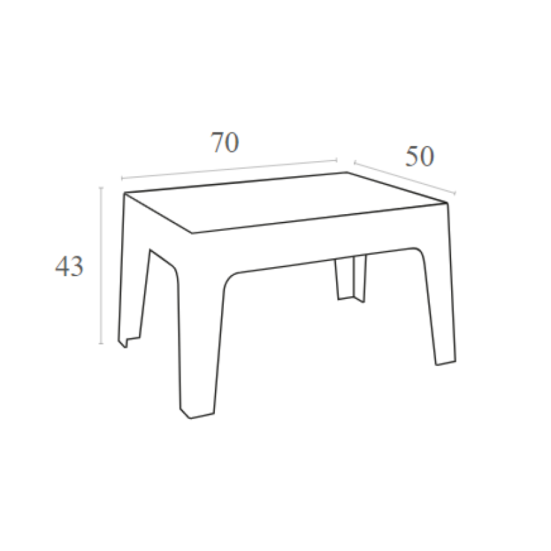 Τραπέζι Art Maison Stovring - White (70x50x43εκ.)