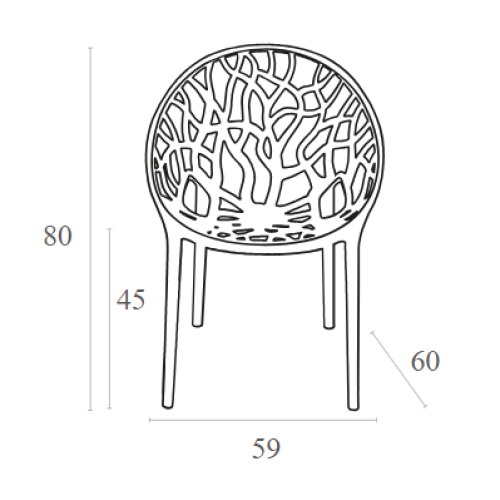 Πολυθρόνα Art Maison Svenstrup - Clear (59x60x80εκ.)