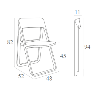 Καρέκλα Art Maison Beder - White (48x52x82εκ.)