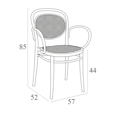 Πολυθρόνα Art Maison Helsinge - White (57x52x85εκ.)