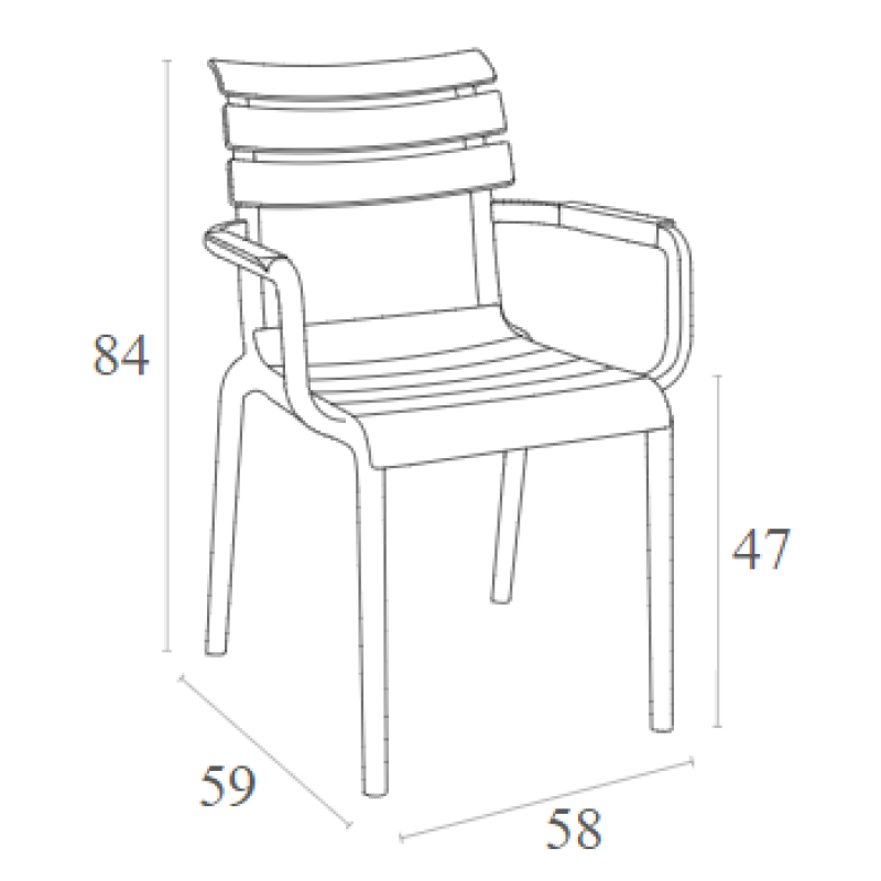 Πολυθρόνα Art Maison Saeby - White (58x59x84εκ.)