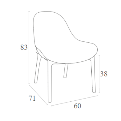 Πολυθρόνα Art Maison Strand - White (60x71x83εκ)