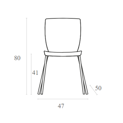 Καρέκλα Art Maison Skodstrup - White (47x50x80εκ.)