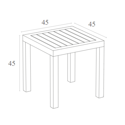 Τραπέζι Art Maison Skanderborg - White (45Χ45Χ45εκ)