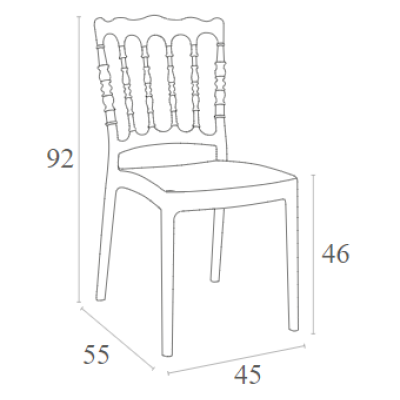 Καρέκλα Catering Art Maison Hinnerup - White (45x55x92εκ.)