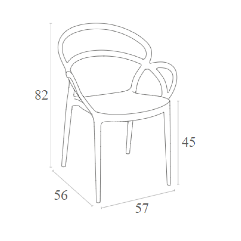 Πολυθρόνα Art Maison Galten - White (57x56x82εκ.)