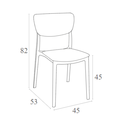 Καρέκλα Art Maison Fredensborg - White (45x53x82εκ.)