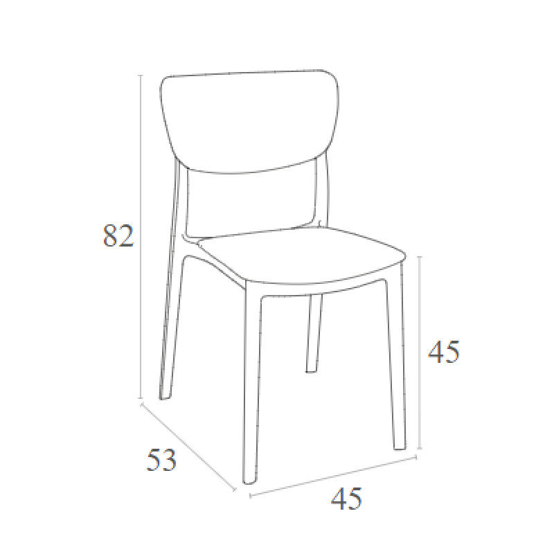 Καρέκλα Art Maison Fredensborg - White (45x53x82εκ.)