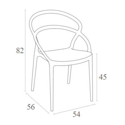 Καρέκλα Art Maison Stovring - Black (54x56x82εκ.)