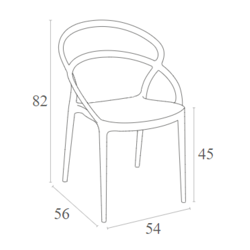 Καρέκλα Art Maison Stovring - Black (54x56x82εκ.)