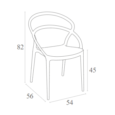 Καρέκλα Art Maison Stovring - Taupe (54x56x82εκ.)