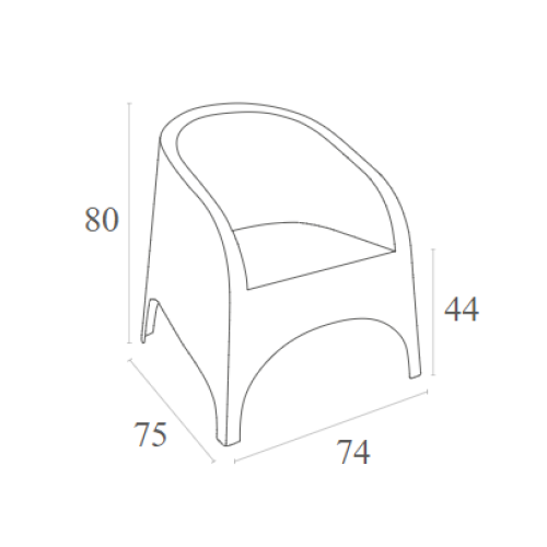 Πολυθρόνα Art Maison Vamdrup - Brown (74x75x80εκ.)