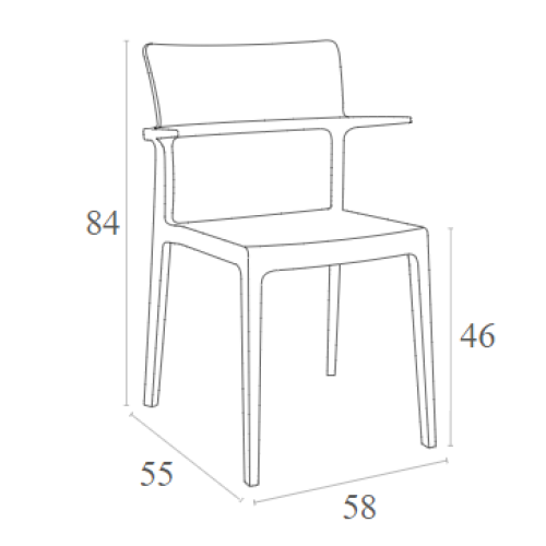 Καρέκλα Art Maison Hjallerup - White (58x55x84εκ.)