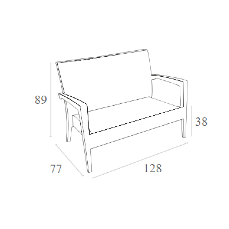 Καναπές Art Maison Hedensted - White (128x77x89εκ.)