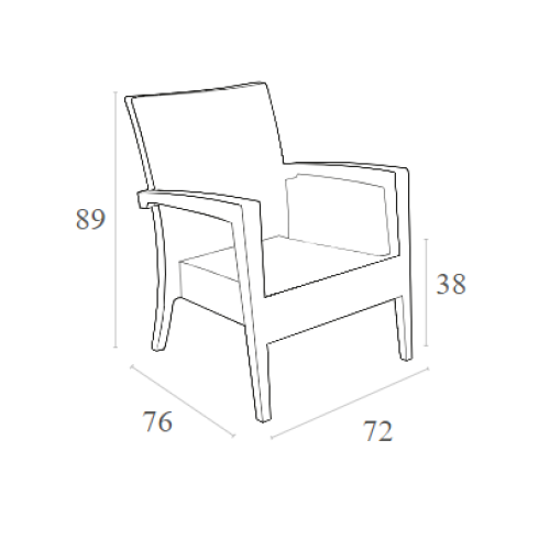 Πολυθρόνα Art Maison Hedensted - White (72x76x89εκ.)