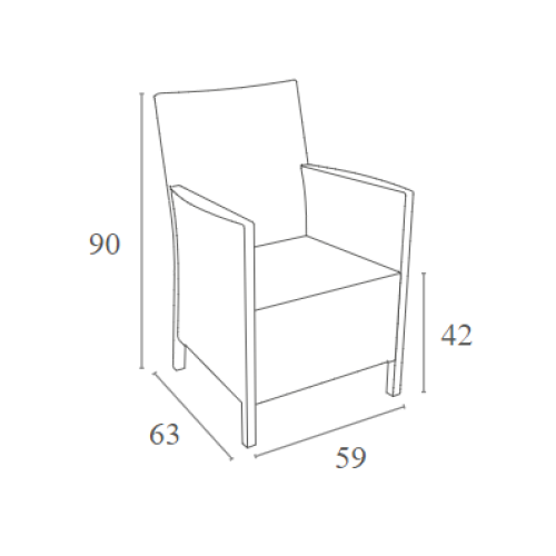 Πολυθρόνα Art Maison Brande - White (59x63x90εκ.)