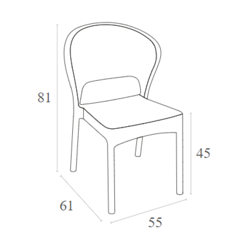 Καρέκλα Art Maison Svenstrup - White (55x61x81εκ.)