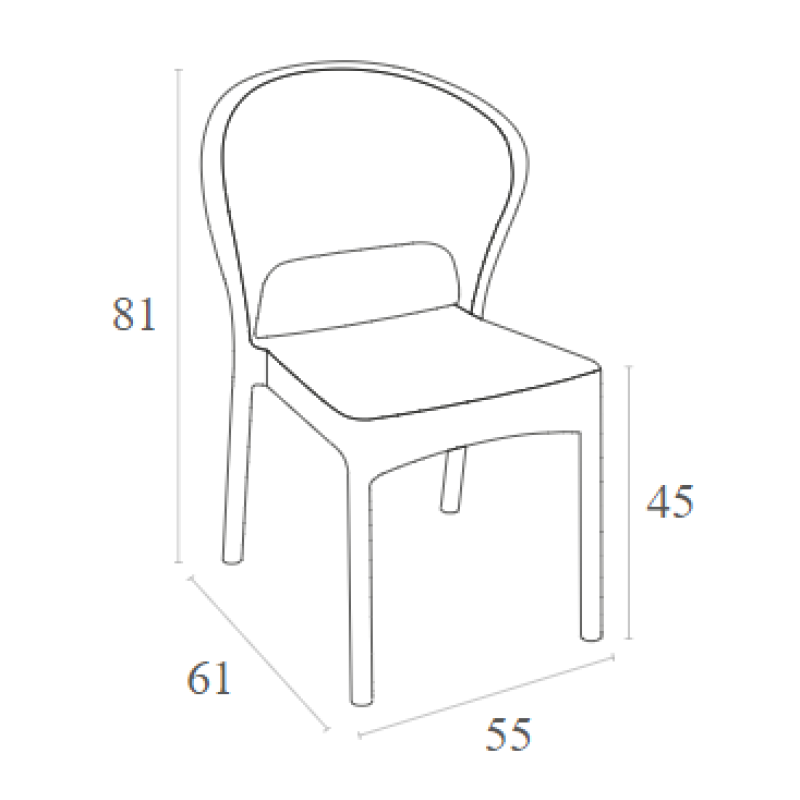 Καρέκλα Art Maison Svenstrup - White (55x61x81εκ.)