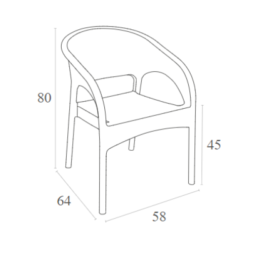 Πολυθρόνα Art Maison Svenstrup - White (58x64x80εκ.)