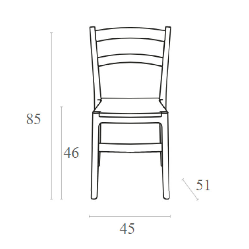 Καρέκλα Art Maison Struer - White (45x51x85εκ.)