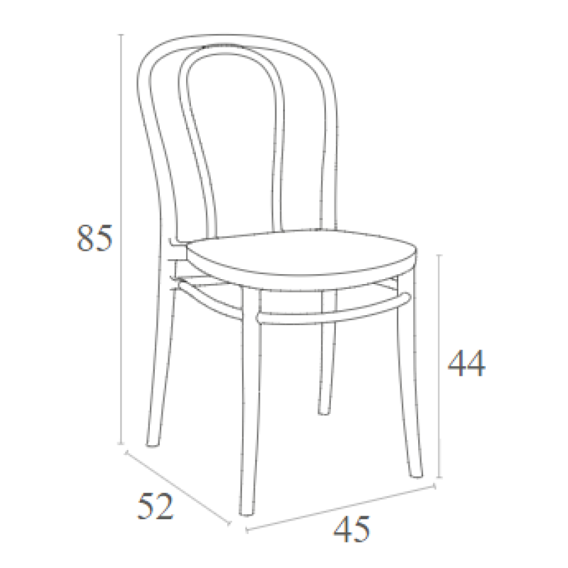 Καρέκλα Art Maison Havdrup - White (57x52x85εκ.)