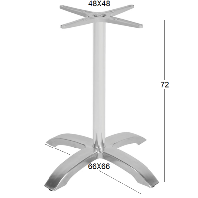 Βάση Τραπεζιού Art Maison Dronningmolle - Silver (52x52x74εκ.)