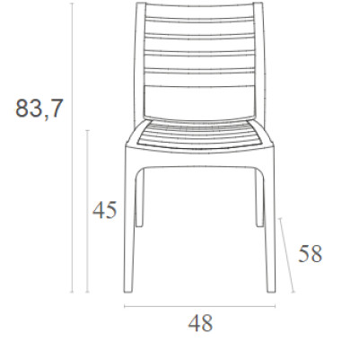 Καρέκλα Art Maison Jyllinge - Silver Gray (48x58x82εκ.)