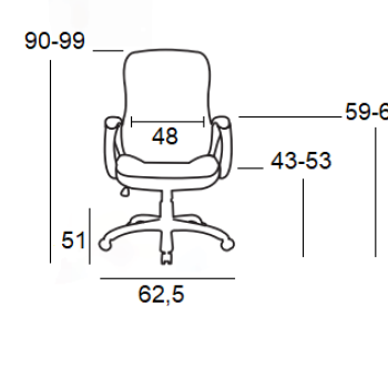 Καρέκλα Γραφείου Art Maison Frederikshavn - Black (61.5Χ56Χ43-88.5/53-98.5εκ.)