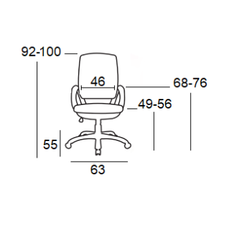 Καρέκλα Γραφείου Art Maison Hillerod - Gray White (62Χ54Χ92/102εκ.)