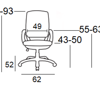 Καρέκλα Γραφείου Art Maison Slagelse - Green White (59Χ50Χ44-86/52-94εκ.)