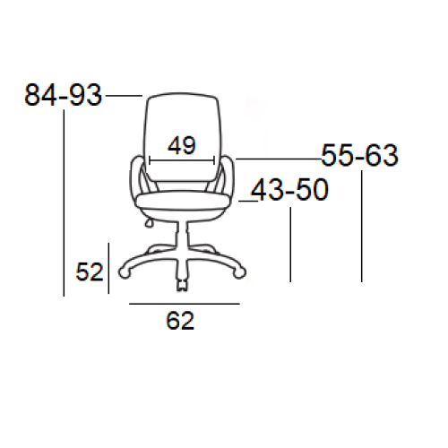 Καρέκλα Γραφείου Art Maison Slagelse - Green White (59Χ50Χ44-86/52-94εκ.)