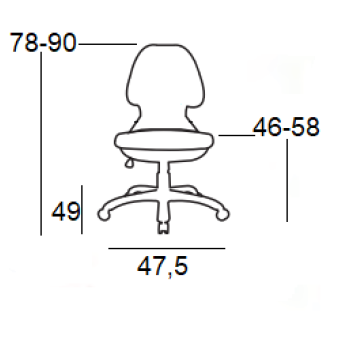 Καρέκλα Γραφείου Art Maison Smorumnedre - Gray White (48X50X79/91εκ.)