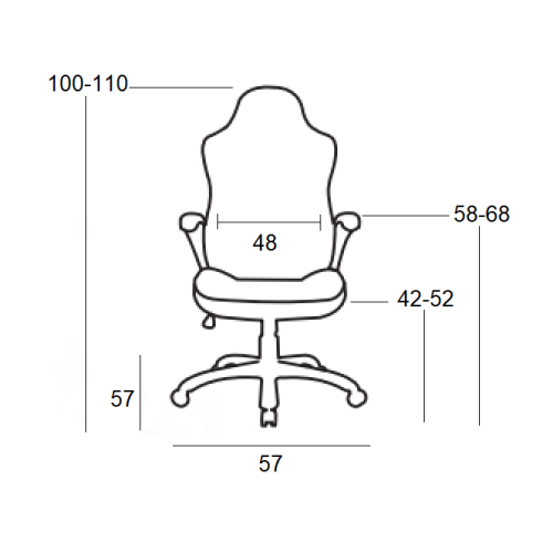 ΚΑΡΕΚΛΑ ΓΡΑΦΕΙΟΥ ART MAISON EDELSTAL - BLACK GREY (56x58x99-108εκ.)