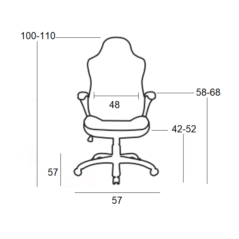 ΚΑΡΕΚΛΑ ΓΡΑΦΕΙΟΥ ART MAISON EDELSTAL - BLACK WHITE (56x58x99-108εκ.)