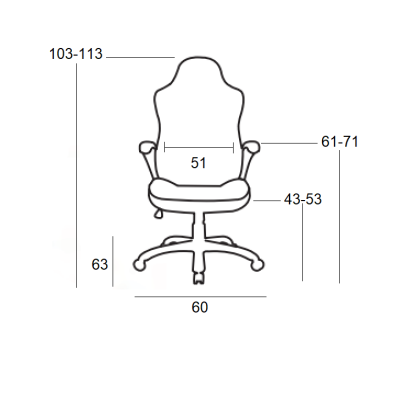 Καρέκλα Gaming Art Maison Smorumnedre - Black White (60Χ64Χ103-113εκ.)