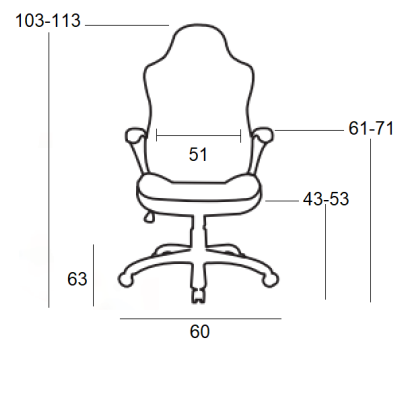 Καρέκλα Gaming Art Maison Smorumnedre - Black Red (60Χ64Χ103-113εκ.)