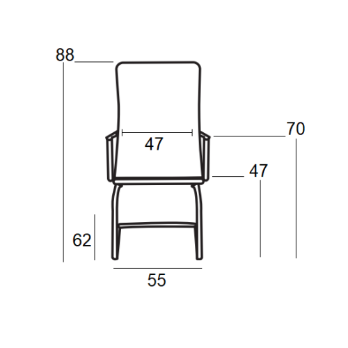 Πολυθρόνα Επισκέπτη 2 Τεμαχίων Art Maison Holbaek - White (57X54X90εκ.)