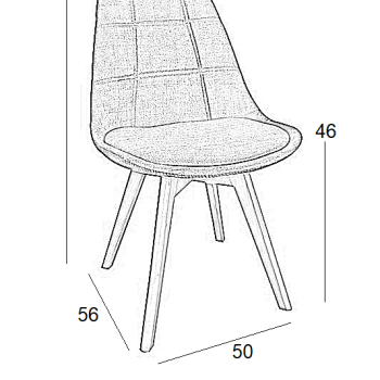 Καρέκλα Σετ 4 Τεμαχίων Art Maison Farum - Gray (49Χ53Χ82cm)