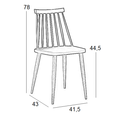 Καρέκλα Art Maison Skjern - White (42x45x76εκ.)