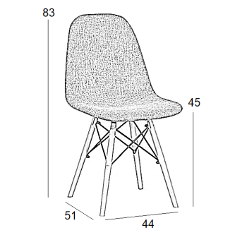 ΚΑΡΕΚΛΑ ΣΕΤ 4 ΤΕΜΑΧΙΩΝ ART MAISON CHINO - GREY (48x55x82εκ.)